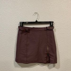 Free People Purple Vegan Leather Skirt Size 4